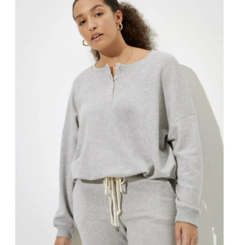 American Eagle / Henley sweater / M - Picture 2 of 15